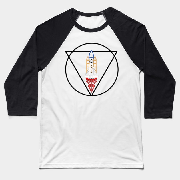 Spaceship Baseball T-Shirt by WooleOwl